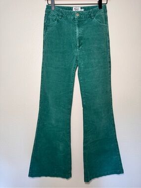 Princess Polly Green Corduroy Flare Pants Women’s US 4 Y2K Stretch